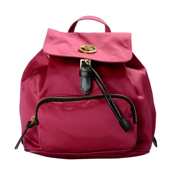 Versace Women\'s Purple Medusa Satin Leather Trimmed Backpack Bag main image 7